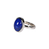 Zilveren ring lapis lazuli maat 18 | ovaal 1,3 x 1 cm