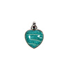 Zilveren hanger amazoniet hanger hart