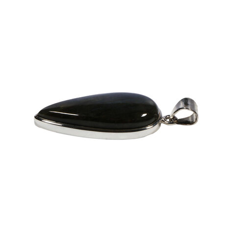 Zilveren hanger labradoriet | druppel 3,3 x 1,5 cm Zilveren hanger labradoriet | druppel 3,3 x 1,5 cm