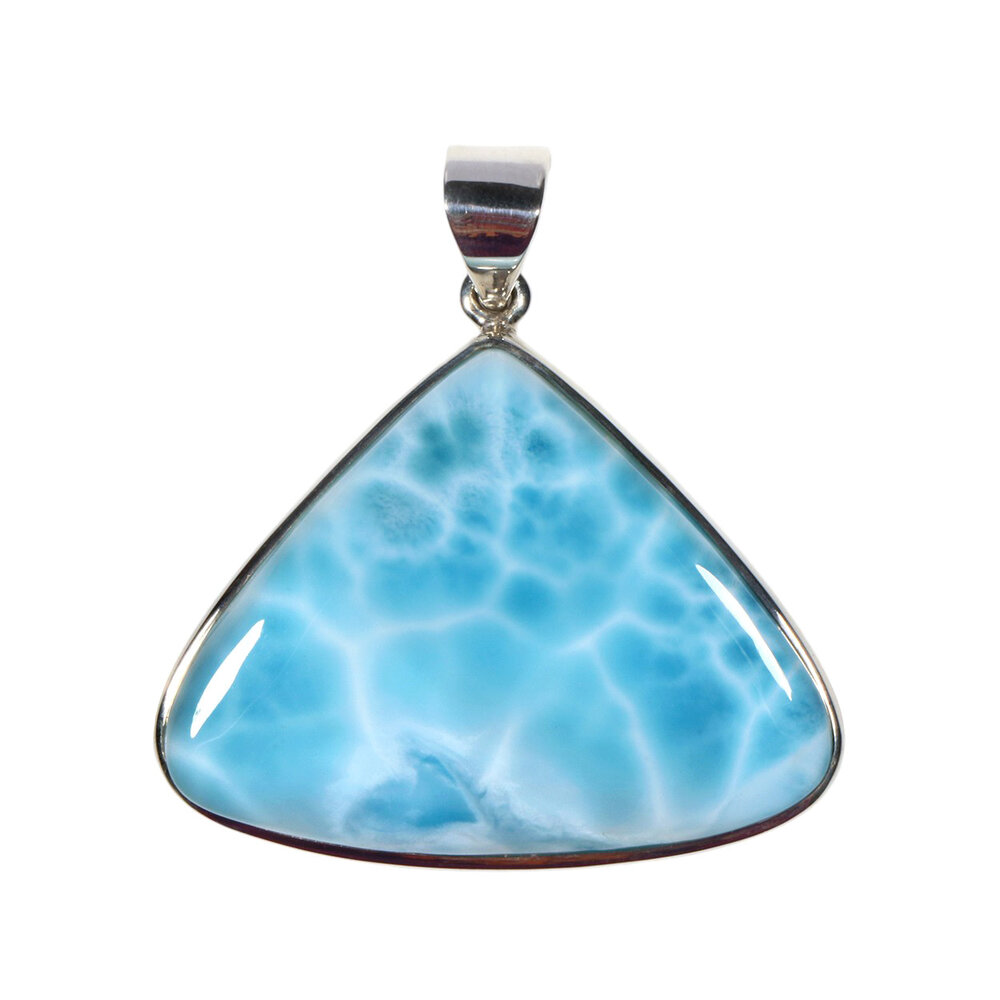 Zilveren hanger larimar | driehoek 3,1 x 4 cm Zilveren hanger larimar | driehoek 3,1 x 4 cm