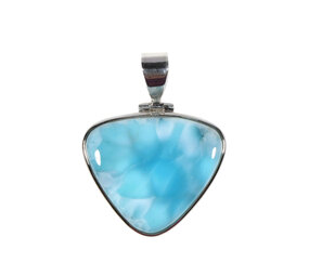 Zilveren hanger larimar | driehoek 2,6 x 3 cm Zilveren hanger larimar | driehoek 2,6 x 3 cm