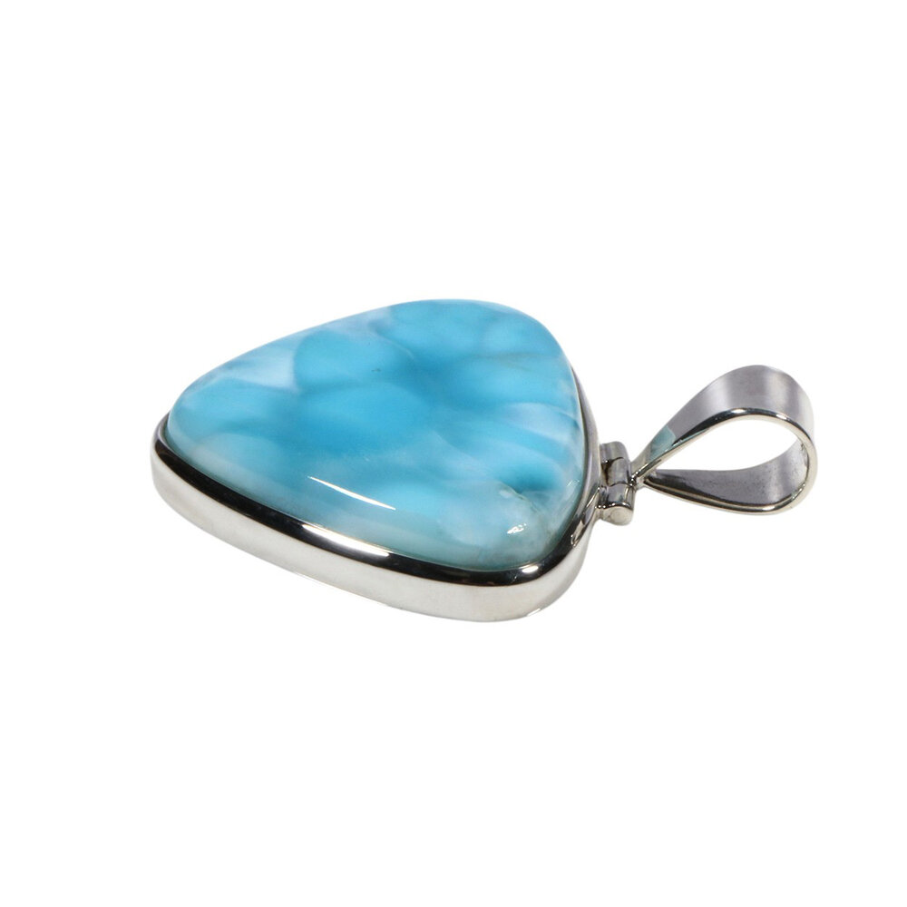 Zilveren hanger larimar | driehoek 2,6 x 3 cm Zilveren hanger larimar | driehoek 2,6 x 3 cm