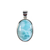 Zilveren hanger larimar | ovaal 2,4 x 1,6 cm Zilveren hanger larimar | ovaal 2,4 x 1,6 cm