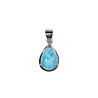Zilveren hanger larimar | druppel 1,4 x 1 cm Zilveren hanger larimar | druppel 1,4 x 1 cm
