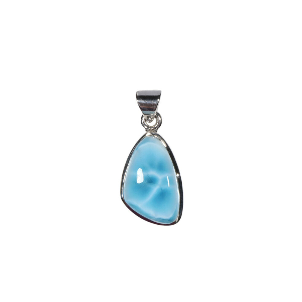 Zilveren hanger larimar | druppel 1,8 x 1,1 cm Zilveren hanger larimar | druppel 1,8 x 1,1 cm