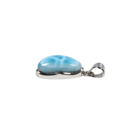 Zilveren hanger larimar | druppel 1,8 x 1,1 cm Zilveren hanger larimar | druppel 1,8 x 1,1 cm