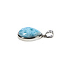 Zilveren hanger larimar | druppel 2 x 1,5 cm