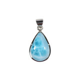 Zilveren hanger larimar | druppel 2,1 x 1,4 cm Zilveren hanger larimar | druppel 2,1 x 1,4 cm