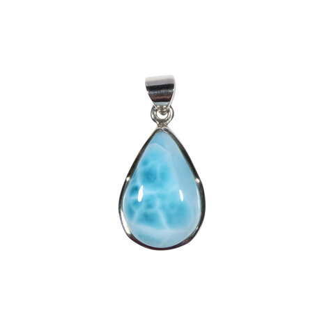 Zilveren hanger larimar | druppel 2,1 x 1,4 cm Zilveren hanger larimar | druppel 2,1 x 1,4 cm