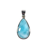 Zilveren hanger larimar | druppel 2,5 x 1,5 cm Zilveren hanger larimar | druppel 2,5 x 1,5 cm