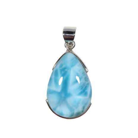 Zilveren hanger larimar | druppel 2,7 x 1,9 cm Zilveren hanger larimar | druppel 2,7 x 1,9 cm