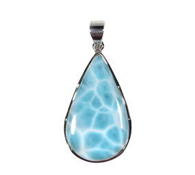 Zilveren hanger larimar | druppel 3,8 x 2,3 cm Zilveren hanger larimar | druppel 3,8 x 2,3 cm
