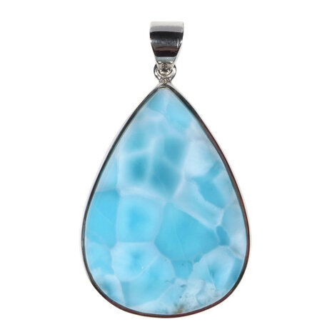 Zilveren hanger larimar | druppel 4,2 x 3 cm Zilveren hanger larimar | druppel 4,2 x 3 cm
