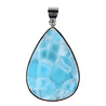 Zilveren hanger larimar | druppel 4,2 x 3 cm Zilveren hanger larimar | druppel 4,2 x 3 cm