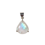 Zilveren hanger maansteen (regenboog) | druppel gezet 1,8 x 1,7 cm Zilveren hanger maansteen (regenboog) | druppel gezet 1,8 x 1,7 cm
