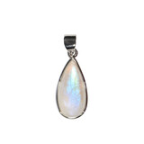 Zilveren hanger maansteen (regenboog) | druppel 2,3 x 1,1 cm Zilveren hanger maansteen (regenboog) | druppel 2,3 x 1,1 cm