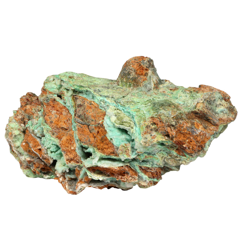 Maansteen (groen) met chalcedoon cluster 20,8 x 10,7 x 11,4 cm |1900 gram