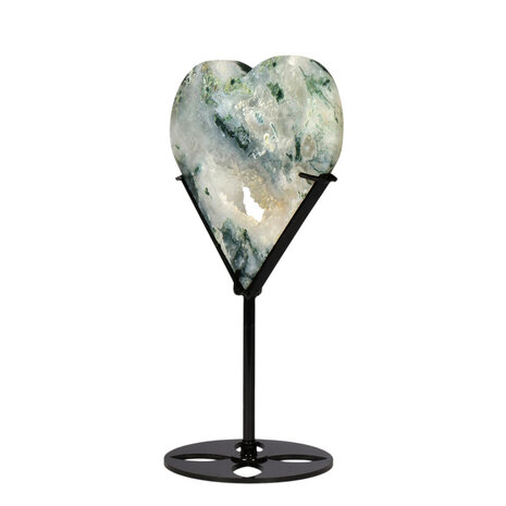 Mosagaat hart op standaard 11,3 x 13 x 1,8 cm | 282 gram Mosagaat hart op standaard 11,3 x 13 x 1,8 cm | 282 gram