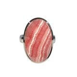Zilveren ring rhodochrosiet maat 19 1/2 (licht verstelbaar) | ovaal 2,7 x 1,7 cm Zilveren ring rhodochrosiet maat 19 1/2 (licht verstelbaar) | ovaal 2,7 x 1,7 cm