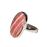 Zilveren ring rhodochrosiet maat 19 1/2 (licht verstelbaar) | ovaal 2,7 x 1,7 cm Zilveren ring rhodochrosiet maat 19 1/2 (licht verstelbaar) | ovaal 2,7 x 1,7 cm