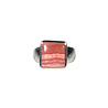 Zilveren ring rhodochrosiet maat 16 1/2 | vierkant 1,1 x 1,1 cm Zilveren ring rhodochrosiet maat 16 1/2 | vierkant 1,1 x 1,1 cm