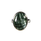 Zilveren ring serafiniet maat 20 (verstelbaar) | ovaal 2,1 x 1,6 cm Zilveren ring serafiniet maat 20 (verstelbaar) | ovaal 2,1 x 1,6 cm