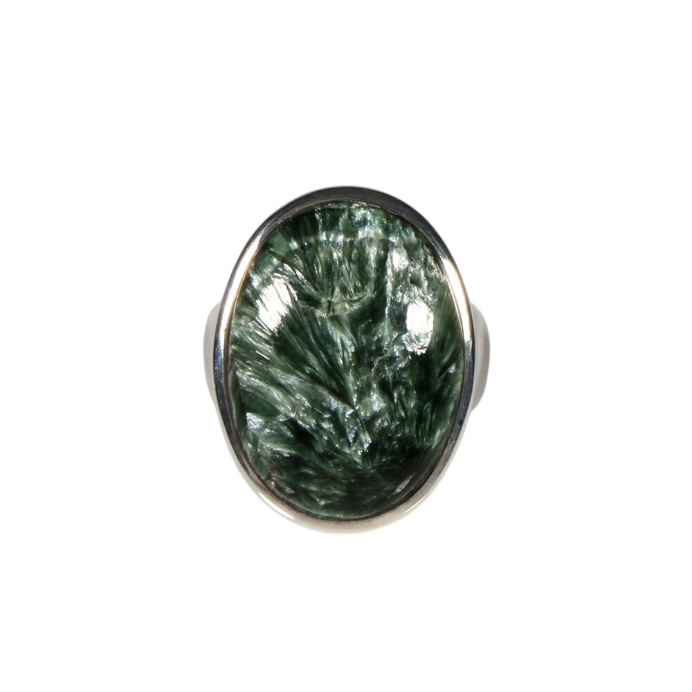 Zilveren ring serafiniet maat 18 | ovaal 2,2 x 1,7 cm Zilveren ring serafiniet maat 18 | ovaal 2,2 x 1,7 cm