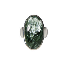 Zilveren ring serafiniet maat 18 | ovaal 2,5 x 1,4 cm Zilveren ring serafiniet maat 18 | ovaal 2,5 x 1,4 cm