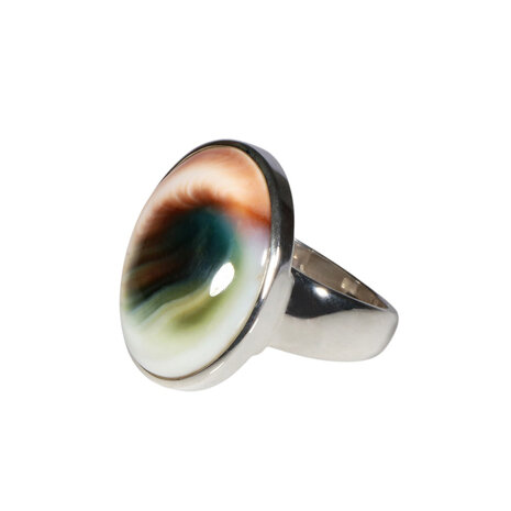Zilveren ring Shiva oog maat 18 1/2 | ovaal 2,2 x 1,9 cm Zilveren ring Shiva oog maat 18 1/2 | ovaal 2,2 x 1,9 cm