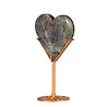 Labradoriet (paars) hart op goudkleurige standaard 8,9 x 9,6 x 1,4 cm | 247 gram Labradoriet (paars) hart op goudkleurige standaard 8,9 x 9,6 x 1,4 cm | 247 gram