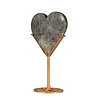 Labradoriet (paars) hart op goudkleurige standaard 8,9 x 9,6 x 1,4 cm | 247 gram Labradoriet (paars) hart op goudkleurige standaard 8,9 x 9,6 x 1,4 cm | 247 gram