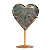Labradoriet (paars) hart op goudkleurige standaard 12,5 x 13,5 x 1,7 cm | 518 gram Labradoriet (paars) hart op goudkleurige standaard 12,5 x 13,5 x 1,7 cm | 518 gram