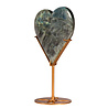 Labradoriet (paars) hart op goudkleurige standaard 12,5 x 13,5 x 1,7 cm | 518 gram Labradoriet (paars) hart op goudkleurige standaard 12,5 x 13,5 x 1,7 cm | 518 gram