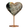 Labradoriet (paars) hart op goudkleurige standaard 13,1 x 14,5 x 1,7 cm | 673 gram Labradoriet (paars) hart op goudkleurige standaard 13,1 x 14,5 x 1,7 cm | 673 gram
