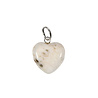 Scoleciet hanger hart 15 mm met zilveren oogje Scoleciet hanger hart 15 mm met zilveren oogje