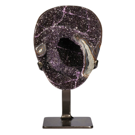 Amethist (galaxy) cluster A-kwaliteit op standaard 17,4 x 14 x 4,8 cm | 1,96 kg Amethist (galaxy) cluster A-kwaliteit op standaard 17,4 x 14 x 4,8 cm | 1,96 kg