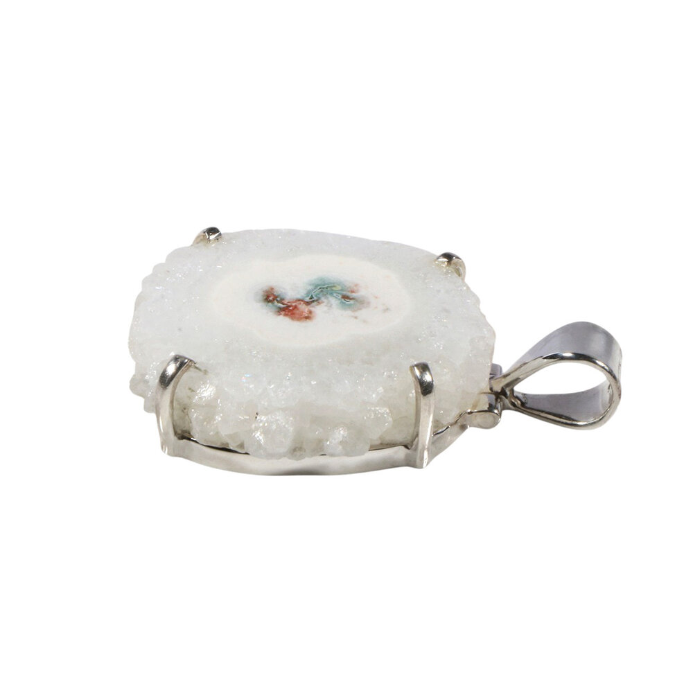 Zilveren hanger anandaliet | rond gezet 3 cm