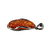 Zilveren hanger barnsteen | druppel 3,6 x 1,9 cm
