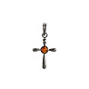 Zilveren hanger barnsteen | kruisje 4 mm Zilveren hanger barnsteen | kruisje 4 mm