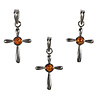 Zilveren hanger barnsteen | kruisje 4 mm Zilveren hanger barnsteen | kruisje 4 mm