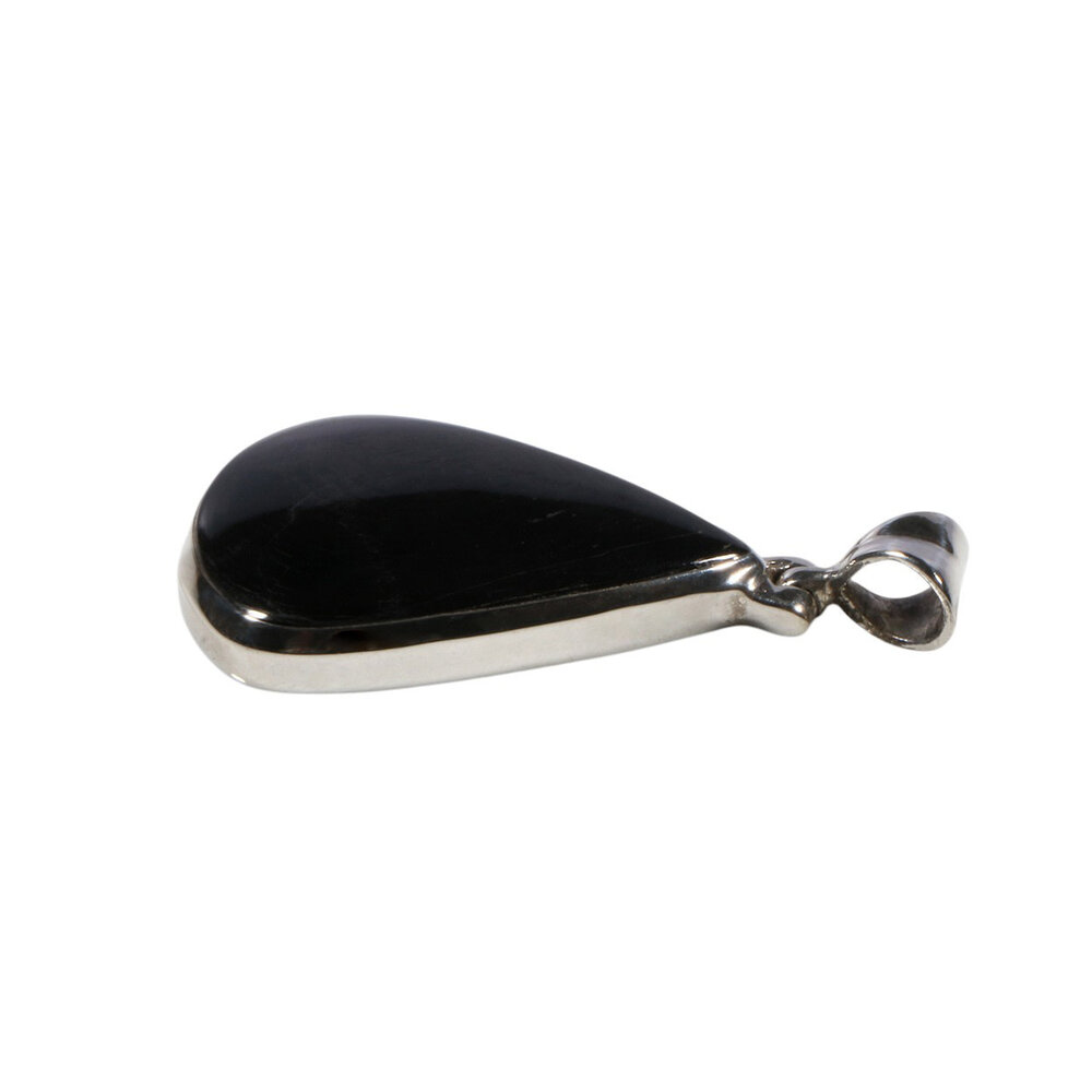 Zilveren hanger hyperstheen | druppel 2,9 x 2,1 cm Zilveren hanger hyperstheen | druppel 2,9 x 2,1 cm