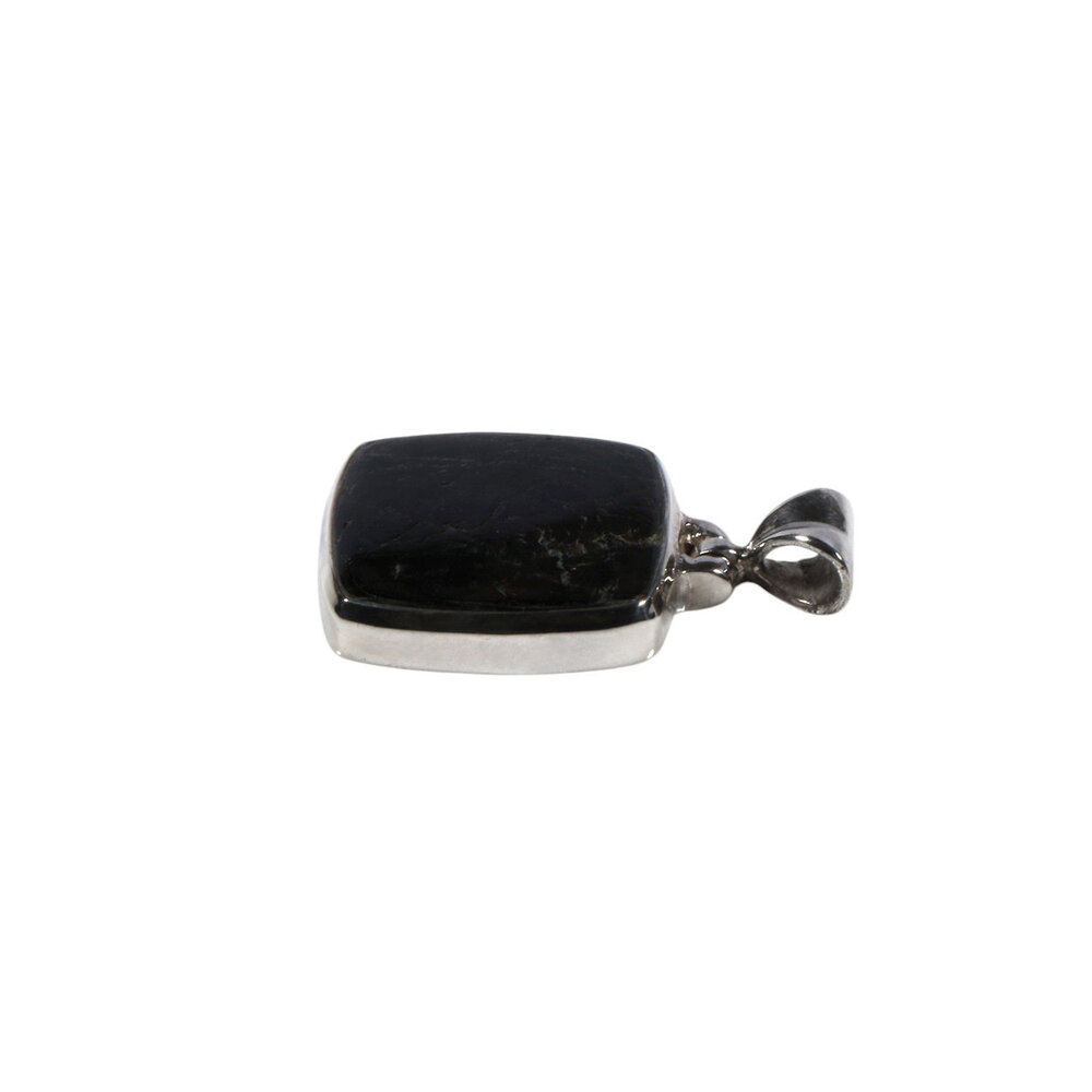 Zilveren hanger hyperstheen | rechthoek 1,8 x 1,6 cm Zilveren hanger hyperstheen | rechthoek 1,8 x 1,6 cm