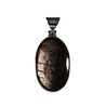 Zilveren hanger hyperstheen | ovaal 3 x 1,9 cm Zilveren hanger hyperstheen | ovaal 3 x 1,9 cm