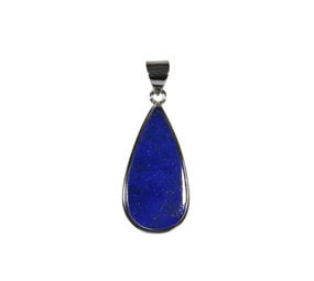 Zilveren hanger lapis lazuli | druppel 2,8 x 1,3 cm Zilveren hanger lapis lazuli | druppel 2,8 x 1,3 cm