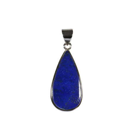 Zilveren hanger lapis lazuli | druppel 2,8 x 1,3 cm Zilveren hanger lapis lazuli | druppel 2,8 x 1,3 cm