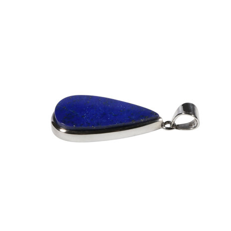 Zilveren hanger lapis lazuli | druppel 2,8 x 1,3 cm Zilveren hanger lapis lazuli | druppel 2,8 x 1,3 cm