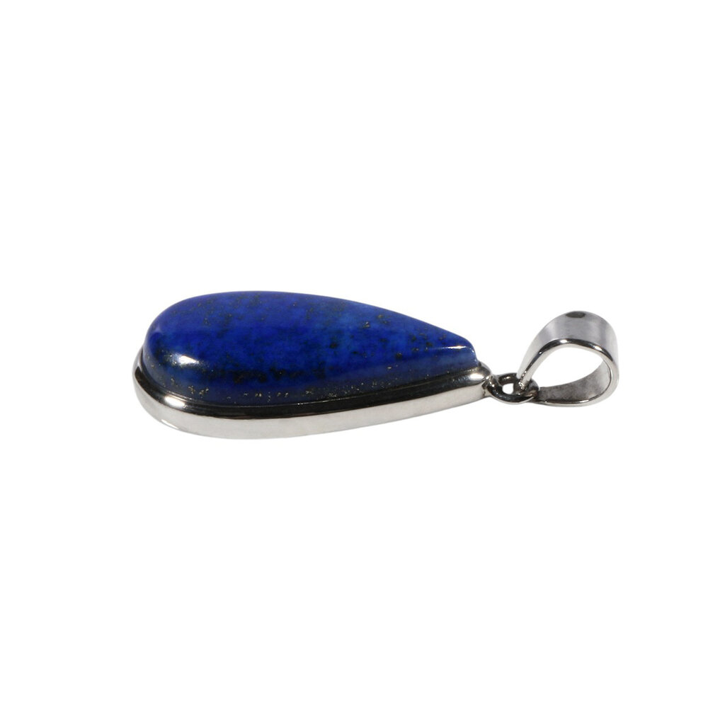 Zilveren hanger lapis lazuli | druppel 2,9 x 1,5 cm Zilveren hanger lapis lazuli | druppel 2,9 x 1,5 cm
