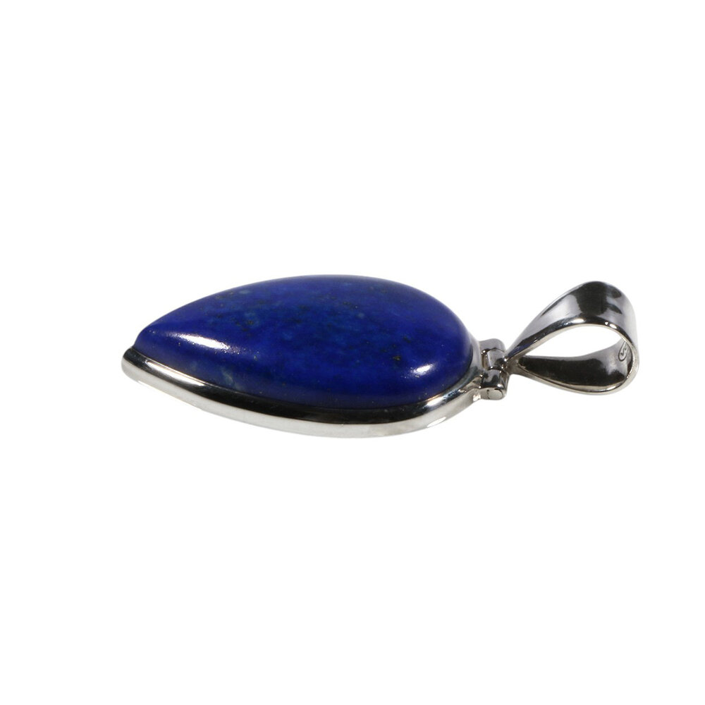 Zilveren hanger lapis lazuli | druppel 2,6 x 1,7 cm