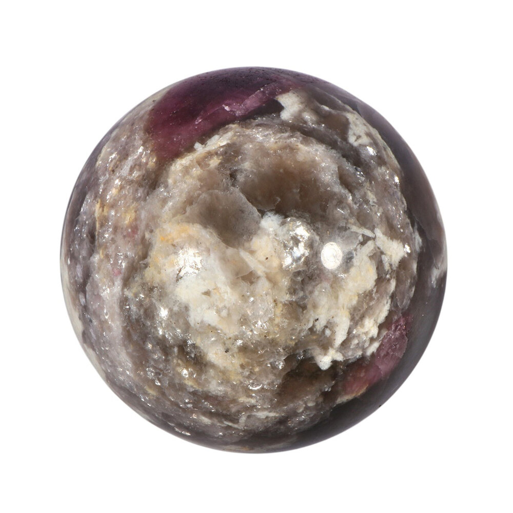 Lepidoliet met roze toermalijn (unicorn stone) bol 65 mm | 402 gram Lepidoliet met roze toermalijn (unicorn stone) bol 65 mm | 402 gram