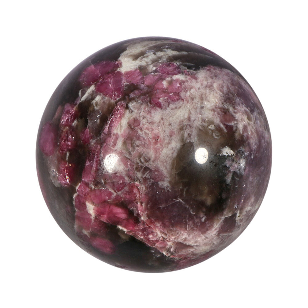 Lepidoliet met roze toermalijn (unicorn stone) bol 69 mm | 488 gram Lepidoliet met roze toermalijn (unicorn stone) bol 69 mm | 488 gram